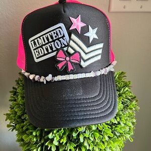 Black and Pink Limited Edition Trucker Cap NWT